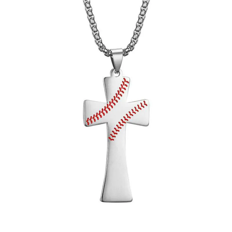 Vintage Baseball Scripture Cross Necklace 35863730TO sold by Manly