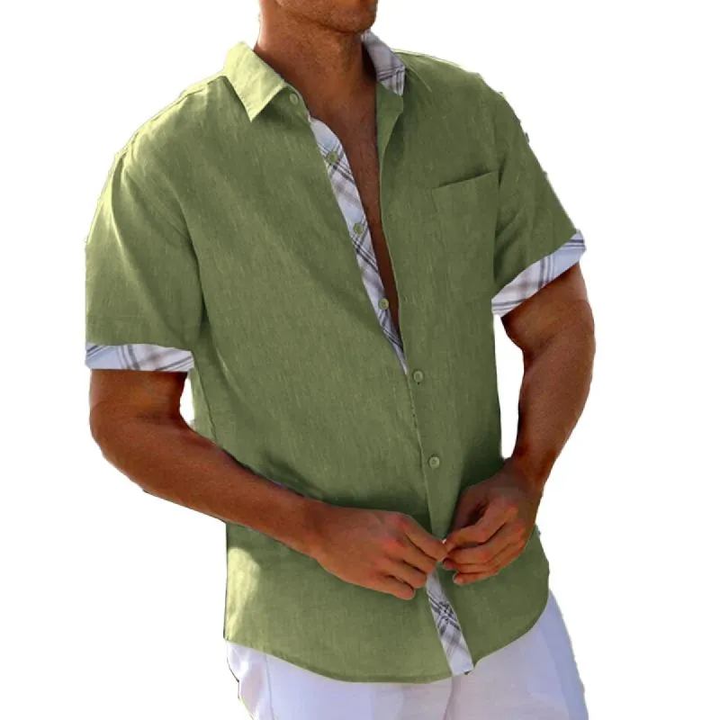 Men's Hawaiian Beach Vacation Shirt Short Sleeve Cardigan Shirt 30392651X sold by Manly