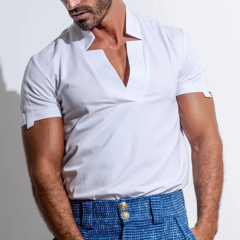 Men's Irregular Collar Short Sleeve Casual Shirt 12063737Z sold by Manly product image thumbnail 3