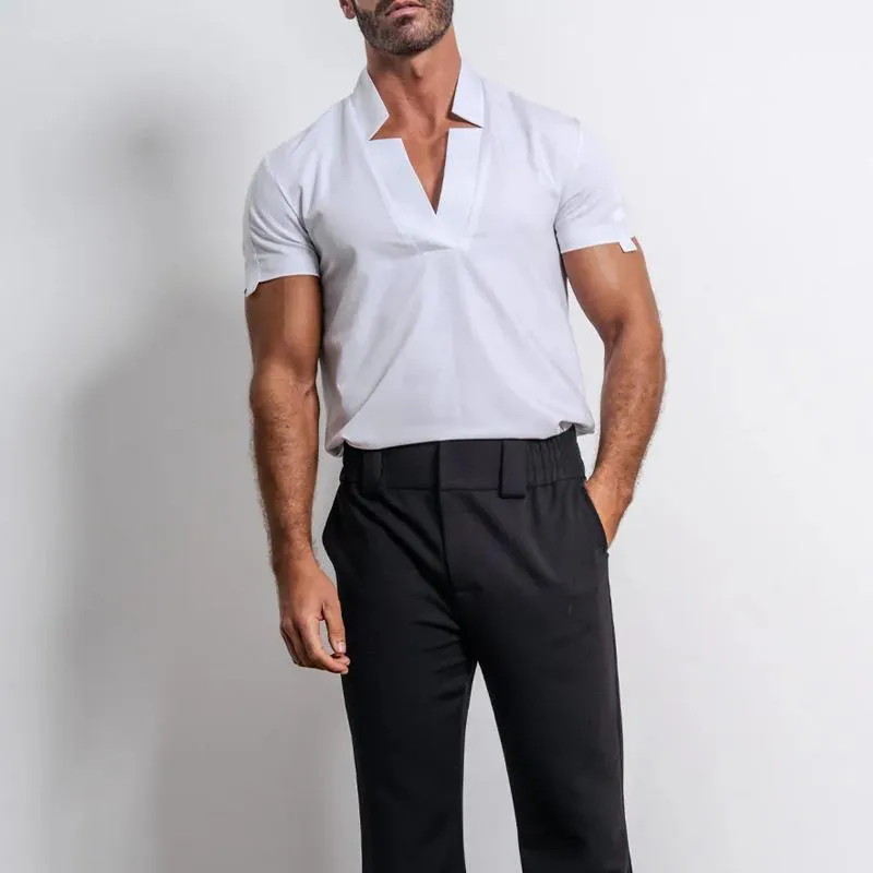 Men's Irregular Collar Short Sleeve Casual Shirt 12063737Z sold by Manly product image thumbnail 4