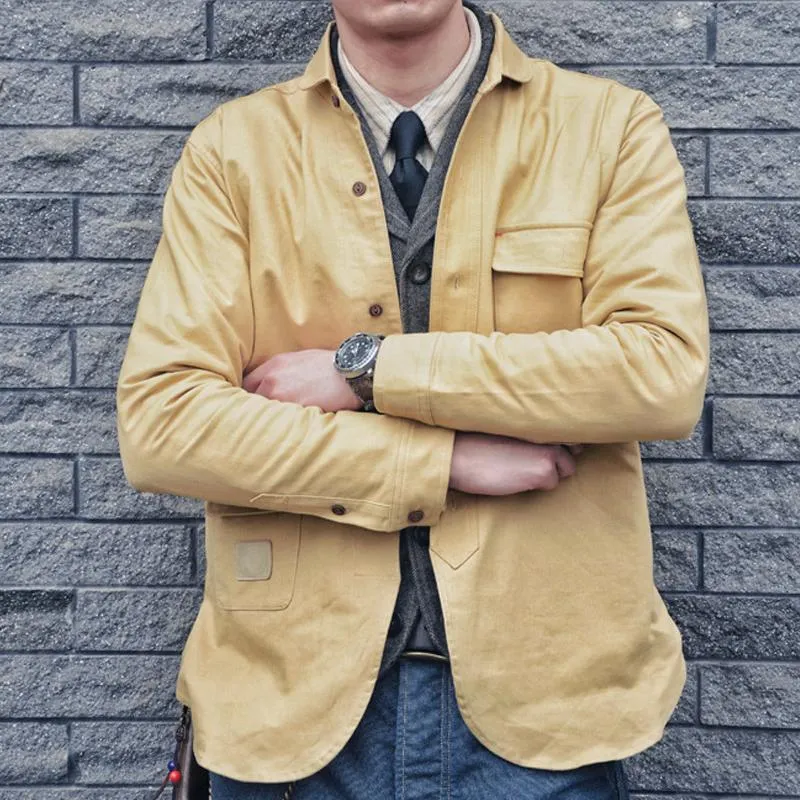 Men's Vintage Solid Breast Pocket Lapel Jacket 29241000Y sold by Manly product image thumbnail 4