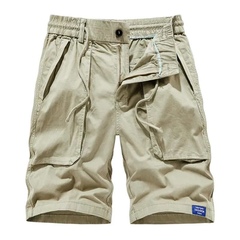 Men's Casual Cotton Washed Multi-pocket Loose Cargo Shorts 40224678M sold by Manly product image thumbnail 5