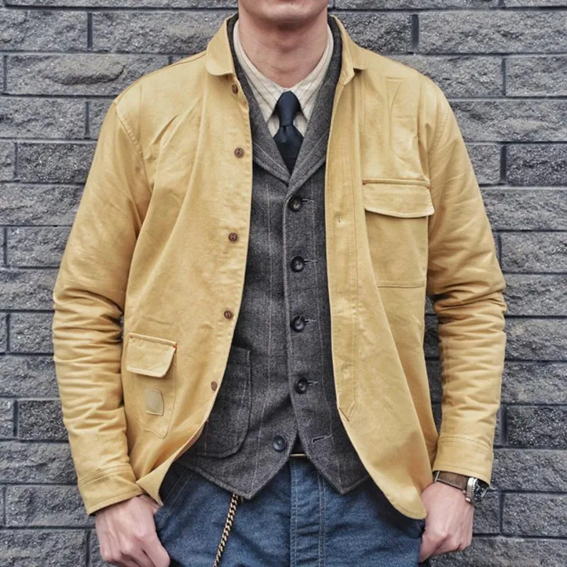 Men's Vintage Solid Breast Pocket Lapel Jacket 29241000Y sold by Manly product image thumbnail 2