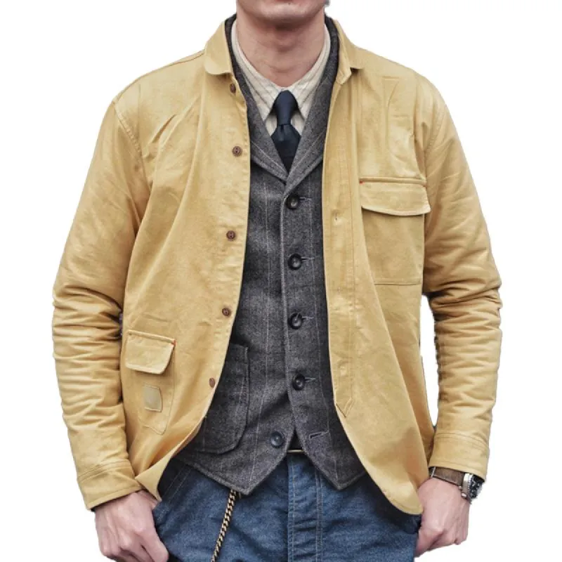 Men's Vintage Solid Breast Pocket Lapel Jacket 29241000Y sold by Manly