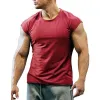 Men's Casual Round Neck Solid Color Sleeveless Tank Top 26872541M sold by Manly