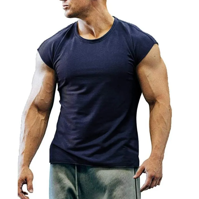 Men's Casual Round Neck Solid Color Sleeveless Tank Top 26872541M sold by Manly