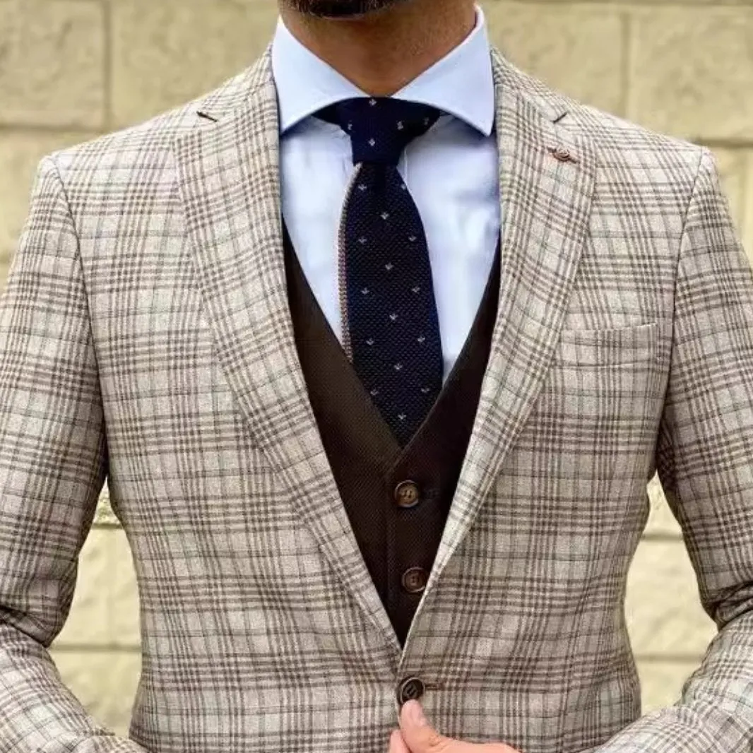 Men's Retro Casual Check Print Pocket Blazer 98528006TO sold by Manly product image thumbnail 3