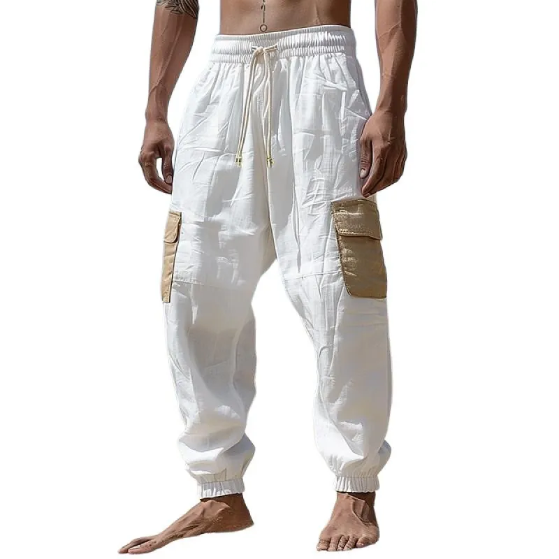 Men's Casual Colorblock Drawstring Pants 56280273Y sold by Manly