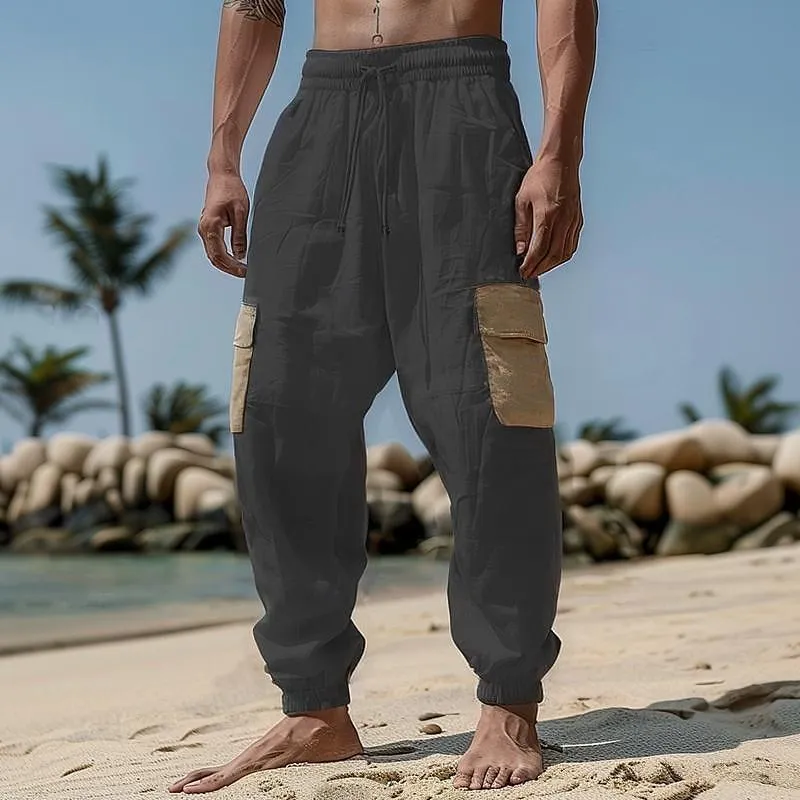 Men's Casual Colorblock Drawstring Pants 56280273Y sold by Manly product image thumbnail 3
