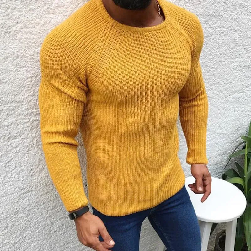 Men's Solid Color Casual Round Neck Long Sleeve Sweater 07487571X sold by Manly product image thumbnail 4