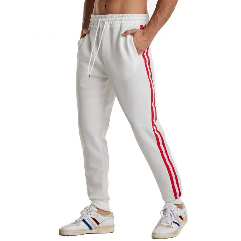 Men's Casual Contrast Striped Elastic Waist Sports Pants 52593051M sold by Manly