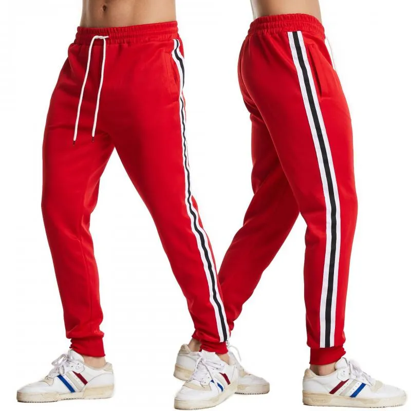 Men's Casual Contrast Striped Elastic Waist Sports Pants 52593051M sold by Manly product image thumbnail 4