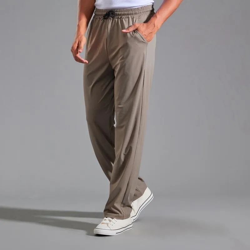 Men's Solid Loose High Elastic Casual Sports Pants 90071475Z sold by Manly product image thumbnail 3