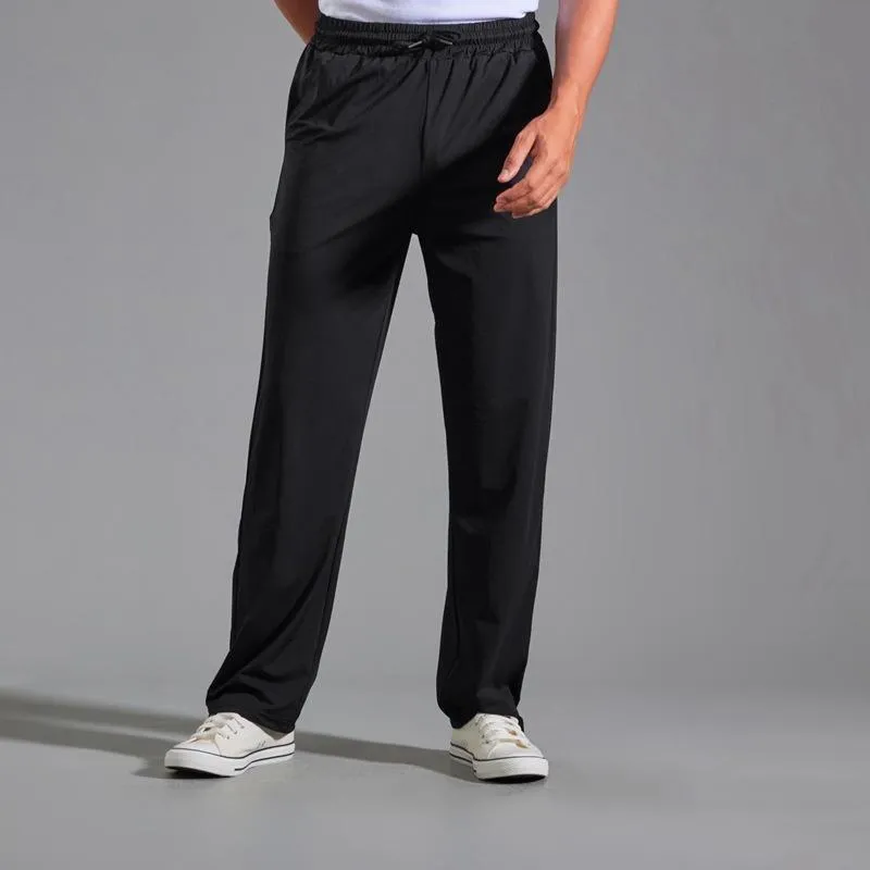 Men's Solid Loose High Elastic Casual Sports Pants 90071475Z sold by Manly product image thumbnail 4
