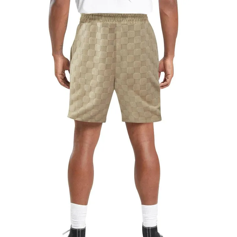 Men's Casual Cotton Blended Checkerboard Loose Sports Shorts 89550478M sold by Manly product image thumbnail 5