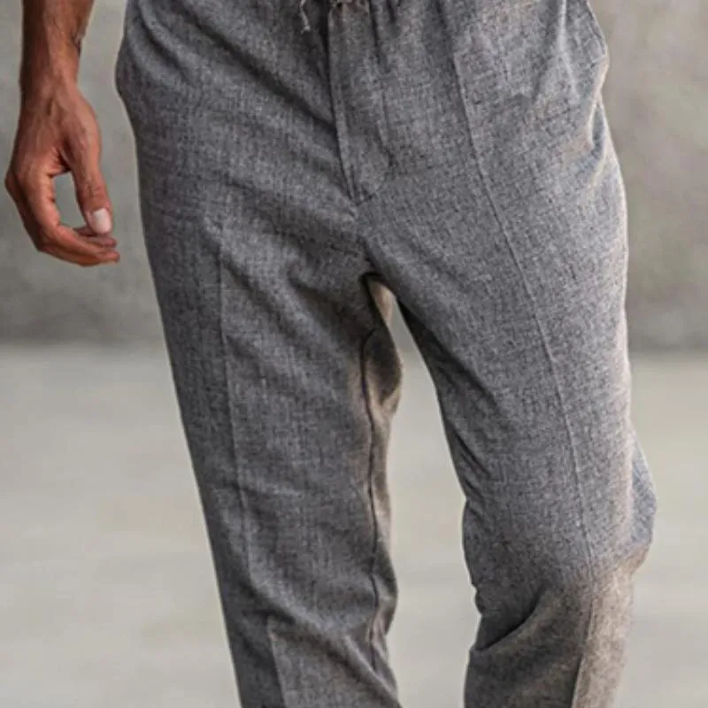 Men's Retro Casual Cotton and Linen Suit Pants 54333869TO sold by Manly product image thumbnail 3