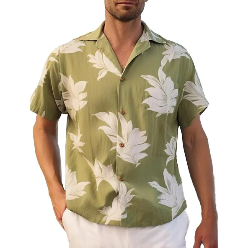 Men's Spring Hawaiian Floral Print Short Sleeve Shirt 50270039X sold by Manly