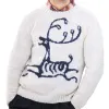 Men's Printed Crewneck Pullover Knit Sweater Jacket 61552922X sold by Manly