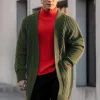 Men's Solid Color Mid-length Loose Knit Cardigan 07864431Z sold by Manly