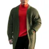 Men's Solid Color Mid-length Loose Knit Cardigan 07864431Z sold by Manly