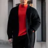 Men's Solid Color Mid-length Loose Knit Cardigan 07864431Z sold by Manly