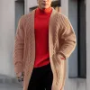 Men's Solid Color Mid-length Loose Knit Cardigan 07864431Z sold by Manly