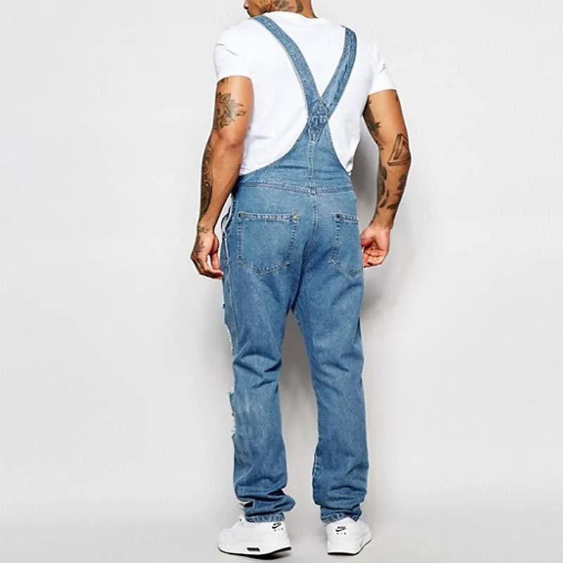 Men's Casual Ripped Denim Overalls 40221493M sold by Manly product image thumbnail 3