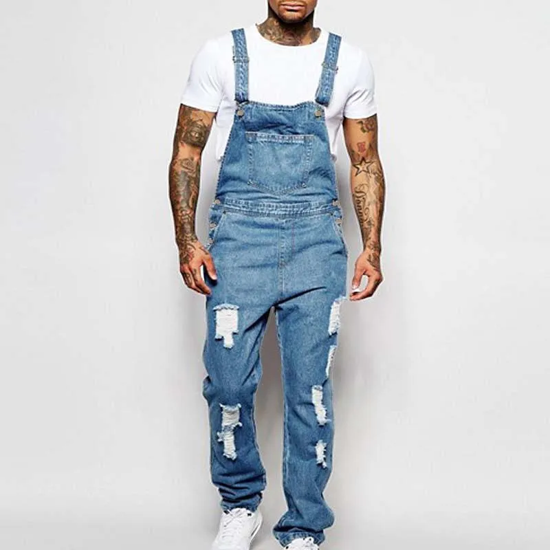 Men's Casual Ripped Denim Overalls 40221493M sold by Manly product image thumbnail 5