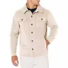 Men's Casual Lapel Flap Pocket Loose Work Jacket 94632105M sold by Manly