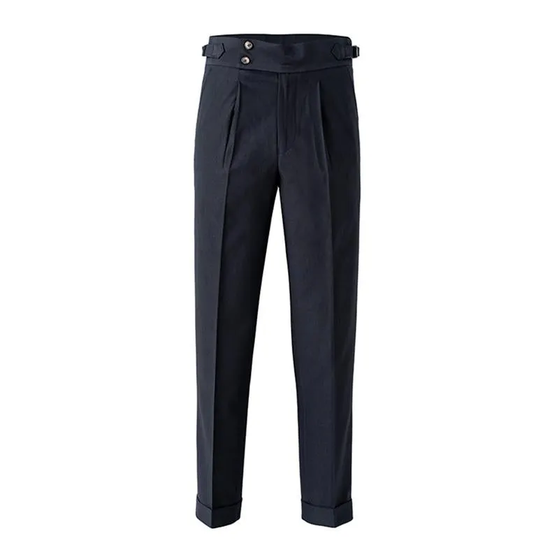 Men's British Style Drape High Waist Straight Pants 73687328M sold by Manly product image thumbnail 4