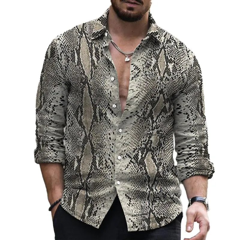 Men's Casual Printed Long Sleeve Shirt 75562678X sold by Manly