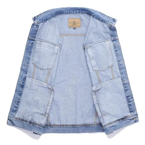 Men's Retro Lapel Denim Vest 41696369X sold by Manly product image thumbnail 5