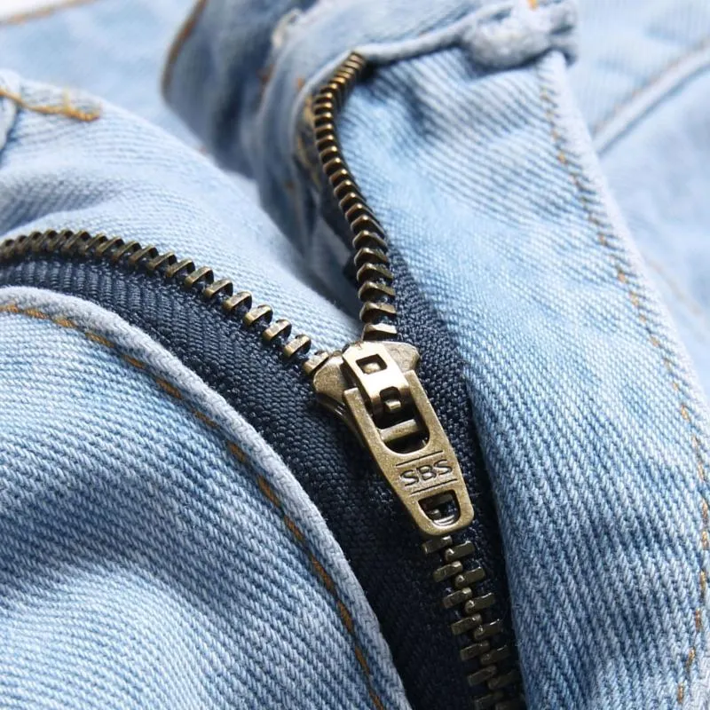 Men's Fashion Distressed Patch Straight Denim Shorts 07940431Z sold by Manly product image thumbnail 4