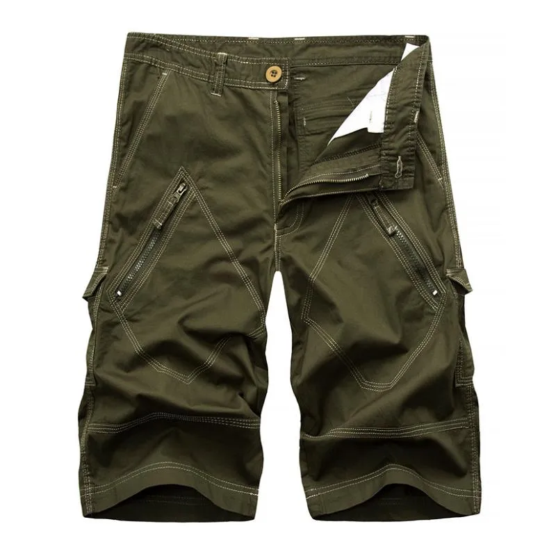 Men's Casual Cotton Blended Loose Multi-pocket Cargo Shorts 40626749M sold by Manly