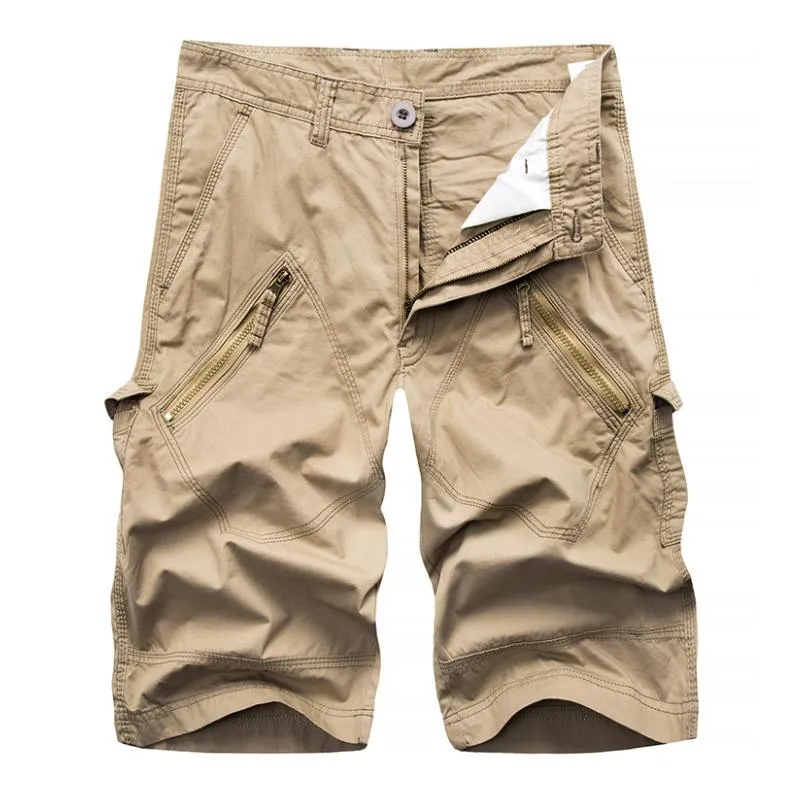 Men's Casual Cotton Blended Loose Multi-pocket Cargo Shorts 40626749M sold by Manly product image thumbnail 4