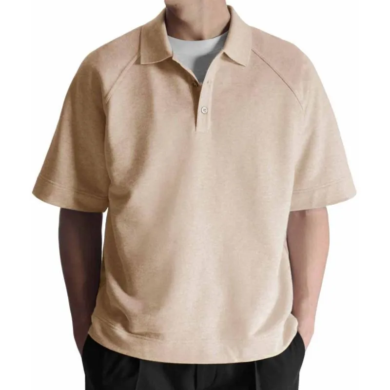 Men's Solid Color Pullover Short Sleeve POLO Shirt 16299442X sold by Manly