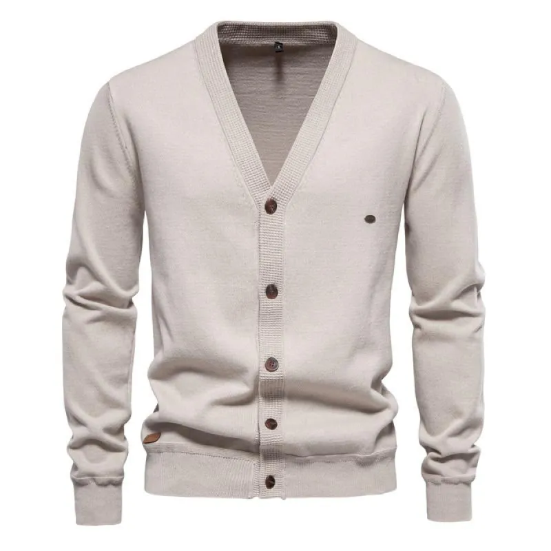 Men's Simple Casual Solid Color Knitted Cardigan 93835126X sold by Manly