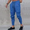 Men's Casual Sports Solid Color Multi-Pocket Sweatpants 75001097Y sold by Manly