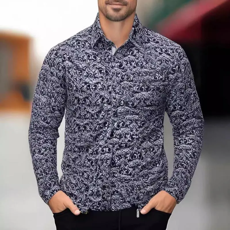 Men's Casual Printed Long Sleeve Shirt 23243785X sold by Manly product image thumbnail 2
