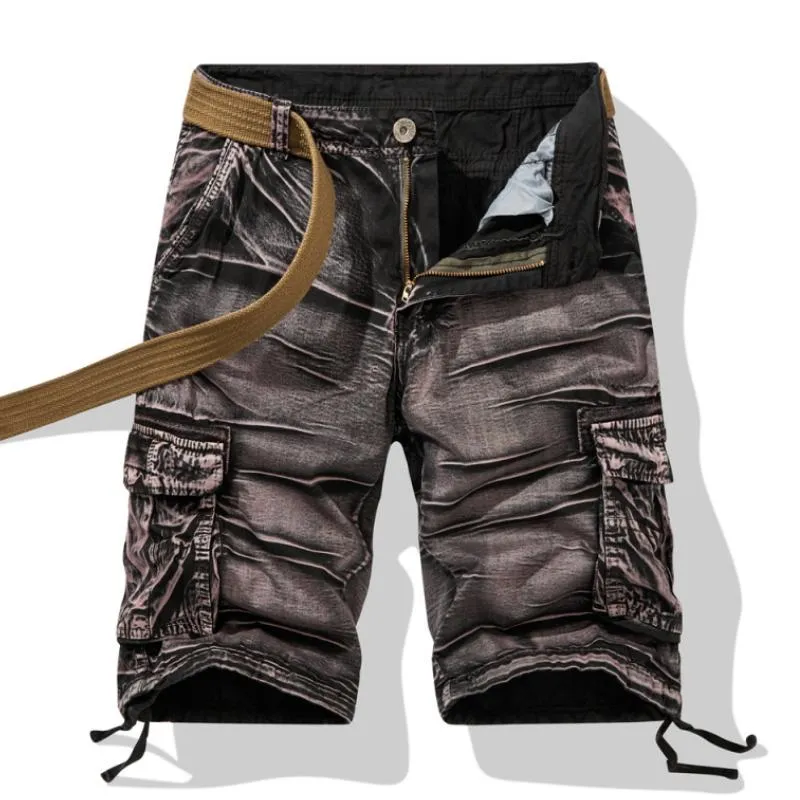 Men's Casual Outdoor Cotton Loose Multi-pocket Cargo Shorts (Belt Exluded) 45945281M sold by Manly