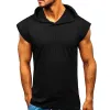Men's Casual Solid Color Loose Hooded Tank Top 73394782M sold by Manly