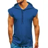 Men's Casual Solid Color Loose Hooded Tank Top 73394782M sold by Manly