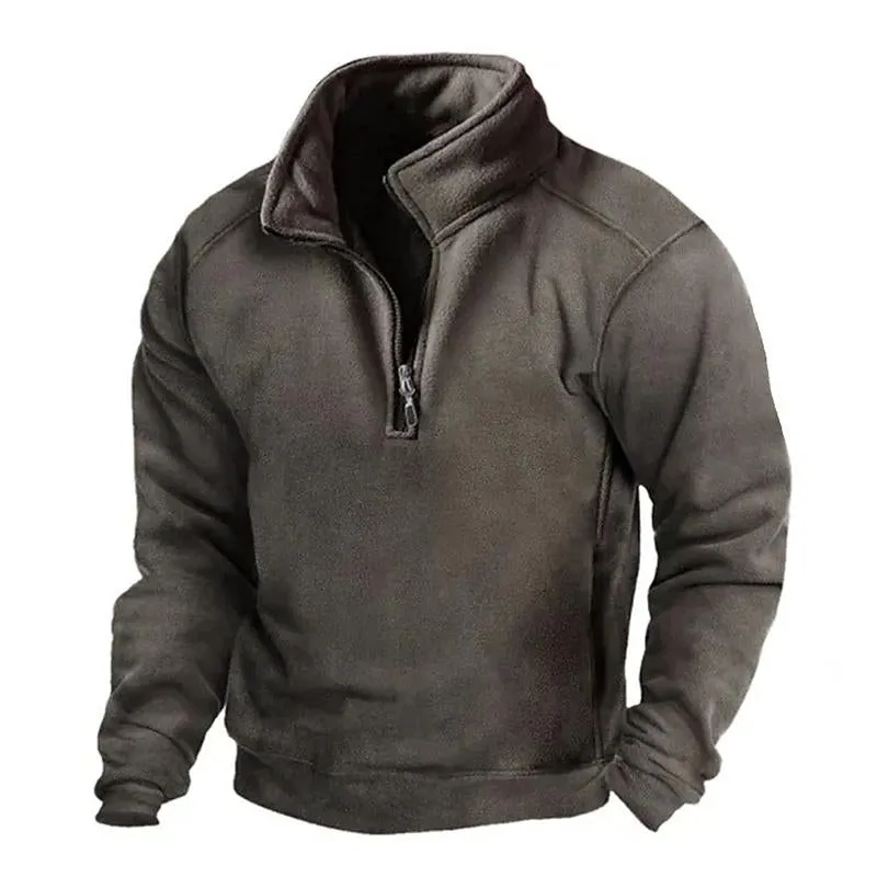 Men's Casual V-Neck Fleece Warm Tactical Pullover Sweatshirt 91939191M sold by Manly product image thumbnail 4