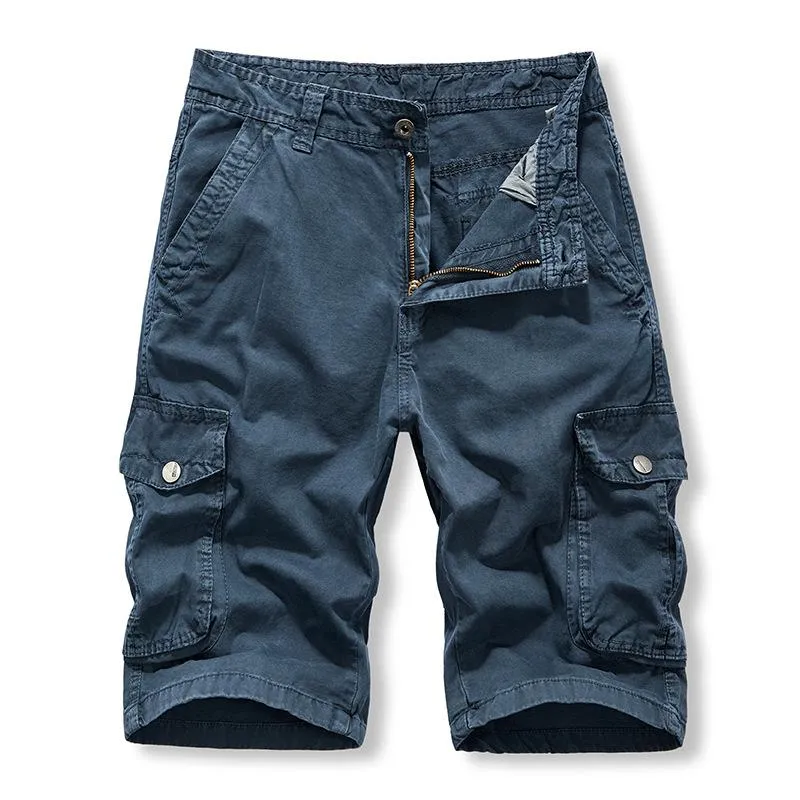 Men's Casual Outdoor Cotton Washed Multi-pocket Cargo Shorts 25536112M sold by Manly product image thumbnail 3