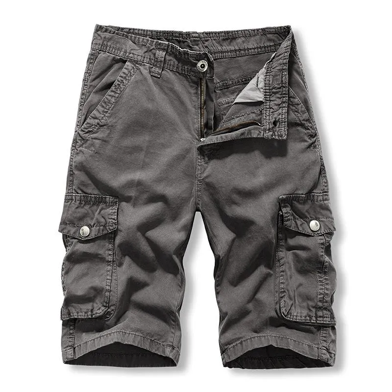 Men's Casual Outdoor Cotton Washed Multi-pocket Cargo Shorts 25536112M sold by Manly