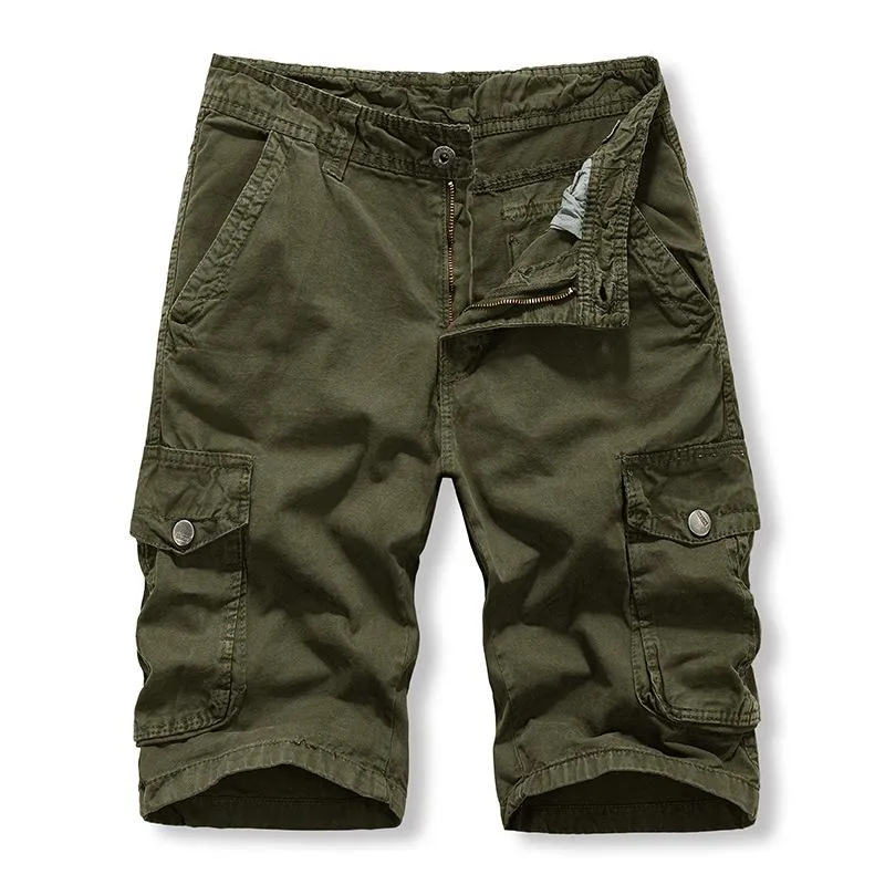 Men's Casual Outdoor Cotton Washed Multi-pocket Cargo Shorts 25536112M sold by Manly product image thumbnail 2