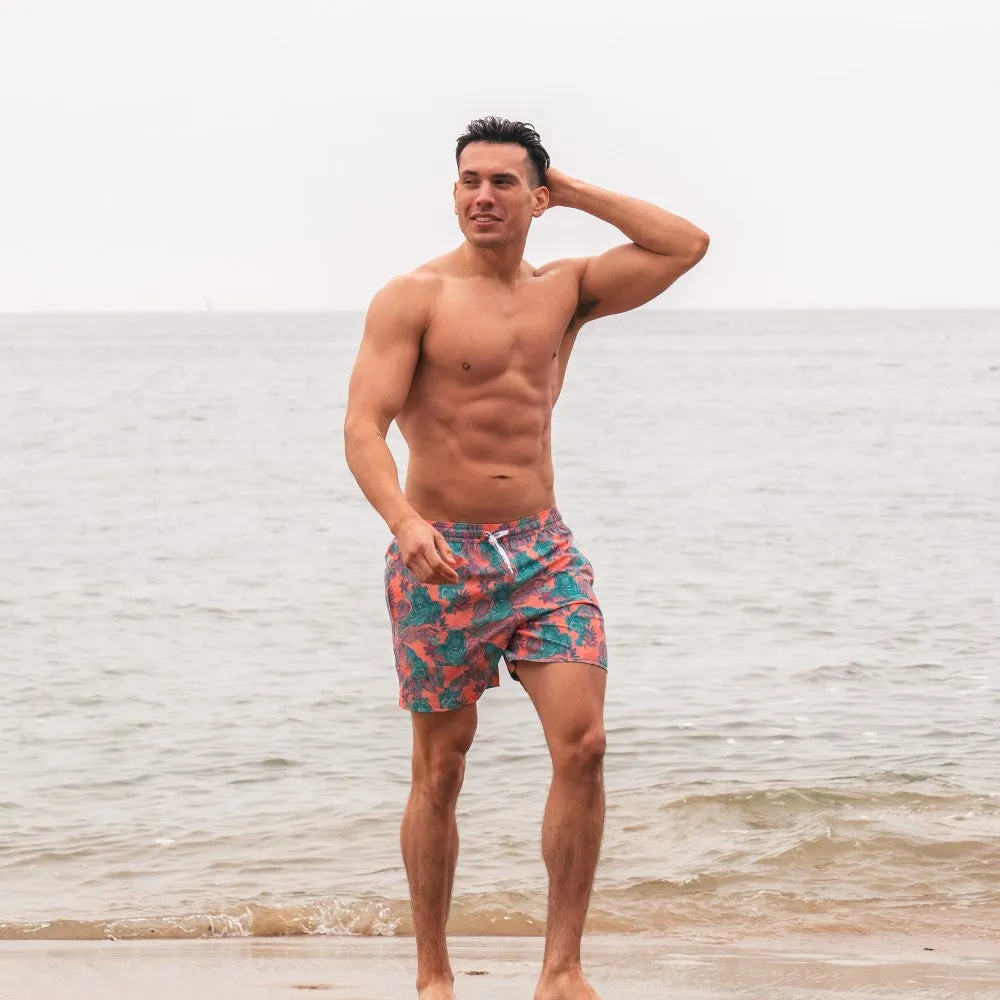 5.5 Inch Inseam Stretch Jungle Tiger Swim Trunks sold by maamgic product image thumbnail 2