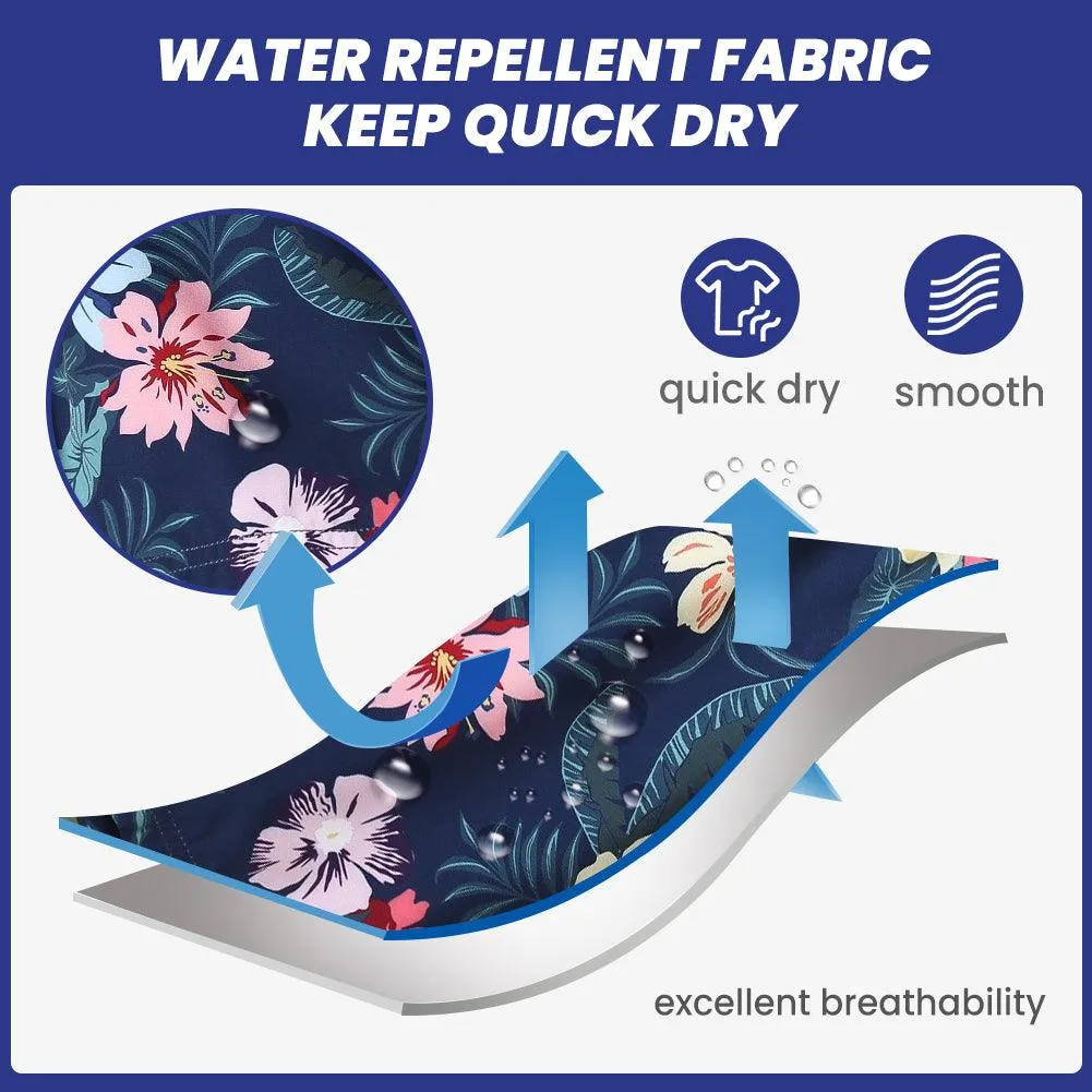 7 Inch Inseam Stretch Flower Print Swim Trunks sold by maamgic product image thumbnail 4