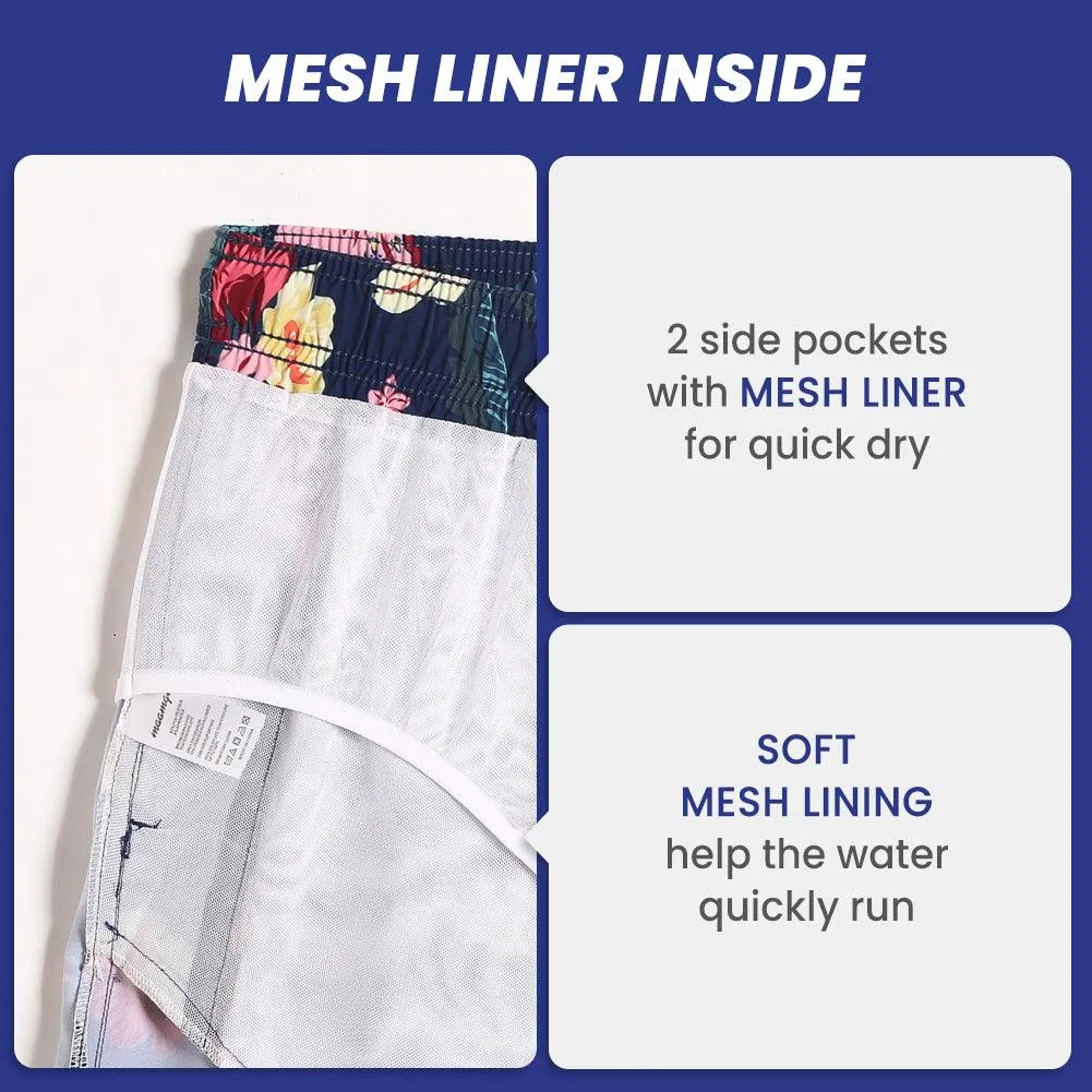 7 Inch Inseam Stretch Flower Print Swim Trunks sold by maamgic product image thumbnail 5