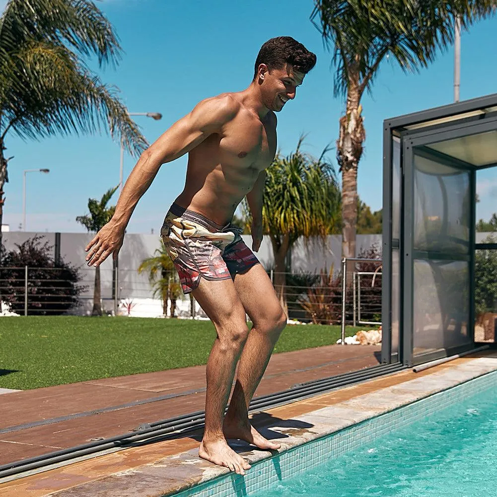 4.5 Inch Inseam Vintage Sunset Swim Trunks sold by maamgic product image thumbnail 4